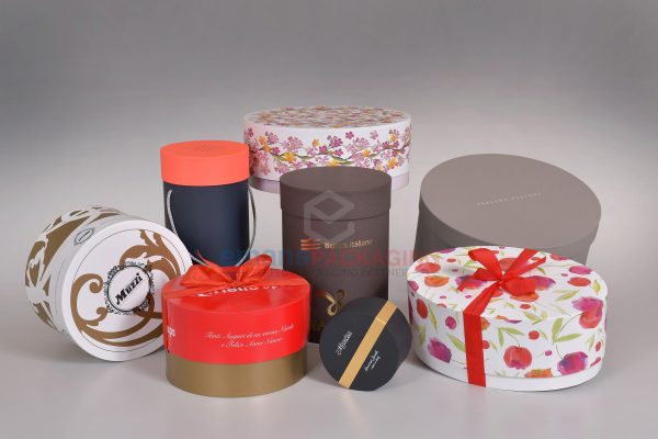 Colorful Custom Round Rigid Boxes