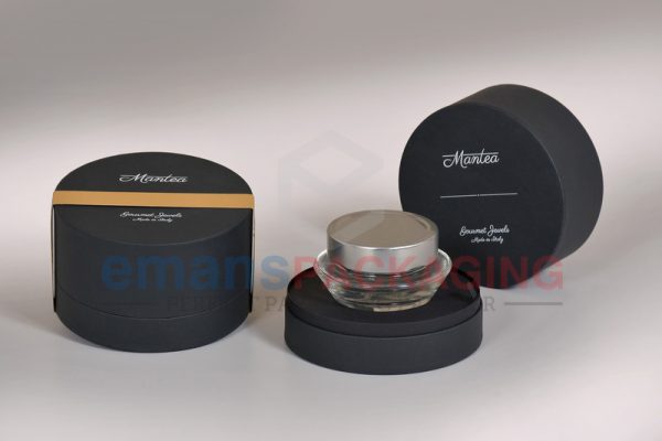 Black Custom Round Rigid Boxes